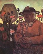 Paula Modersohn-Becker old Poorhouse Woman with a Glass Bottle (nn03) oil